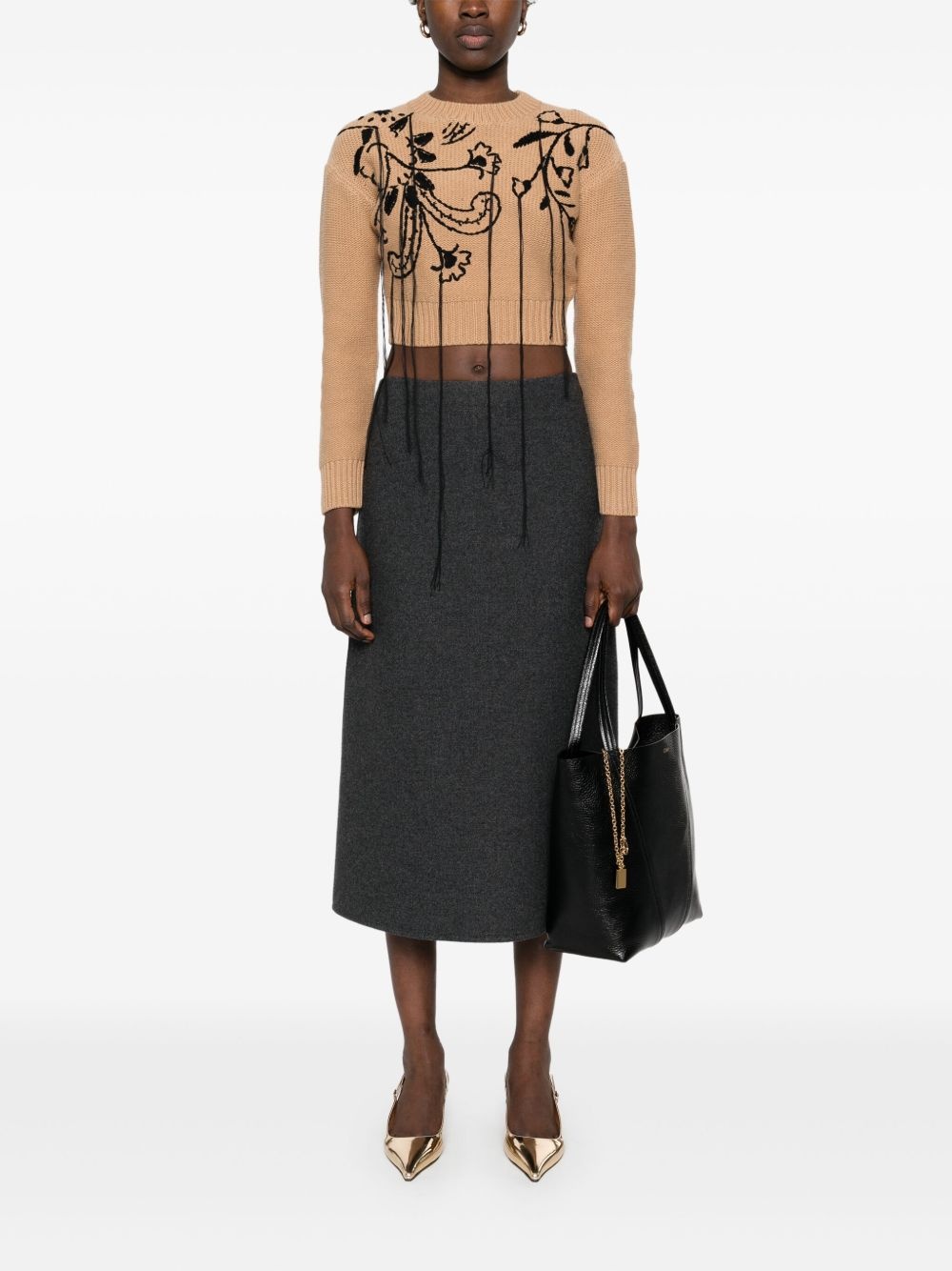 embroidered sweater - 2