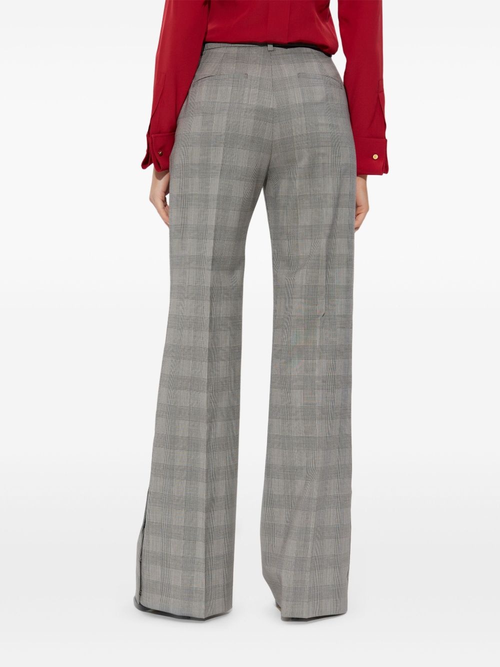 virgin wool straight-leg trousers - 4