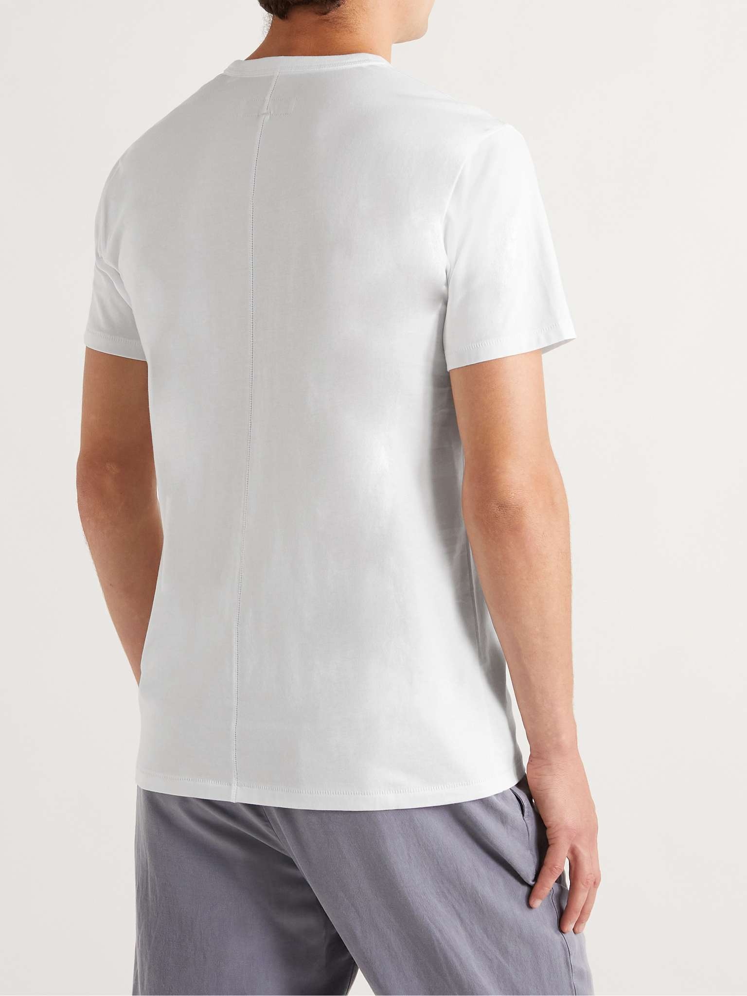 Principle Logo-Embroidered Organic Cotton-Jersey T-Shirt - 4