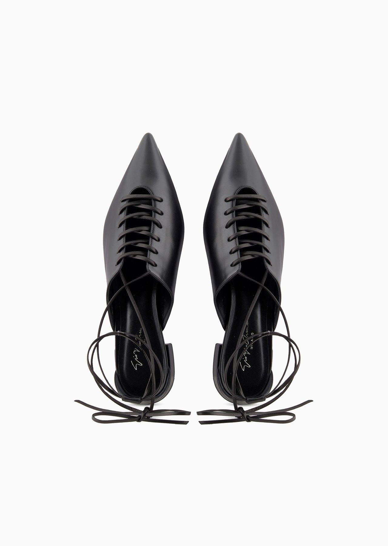 Leather ballerinas with an ankle fastening - 3