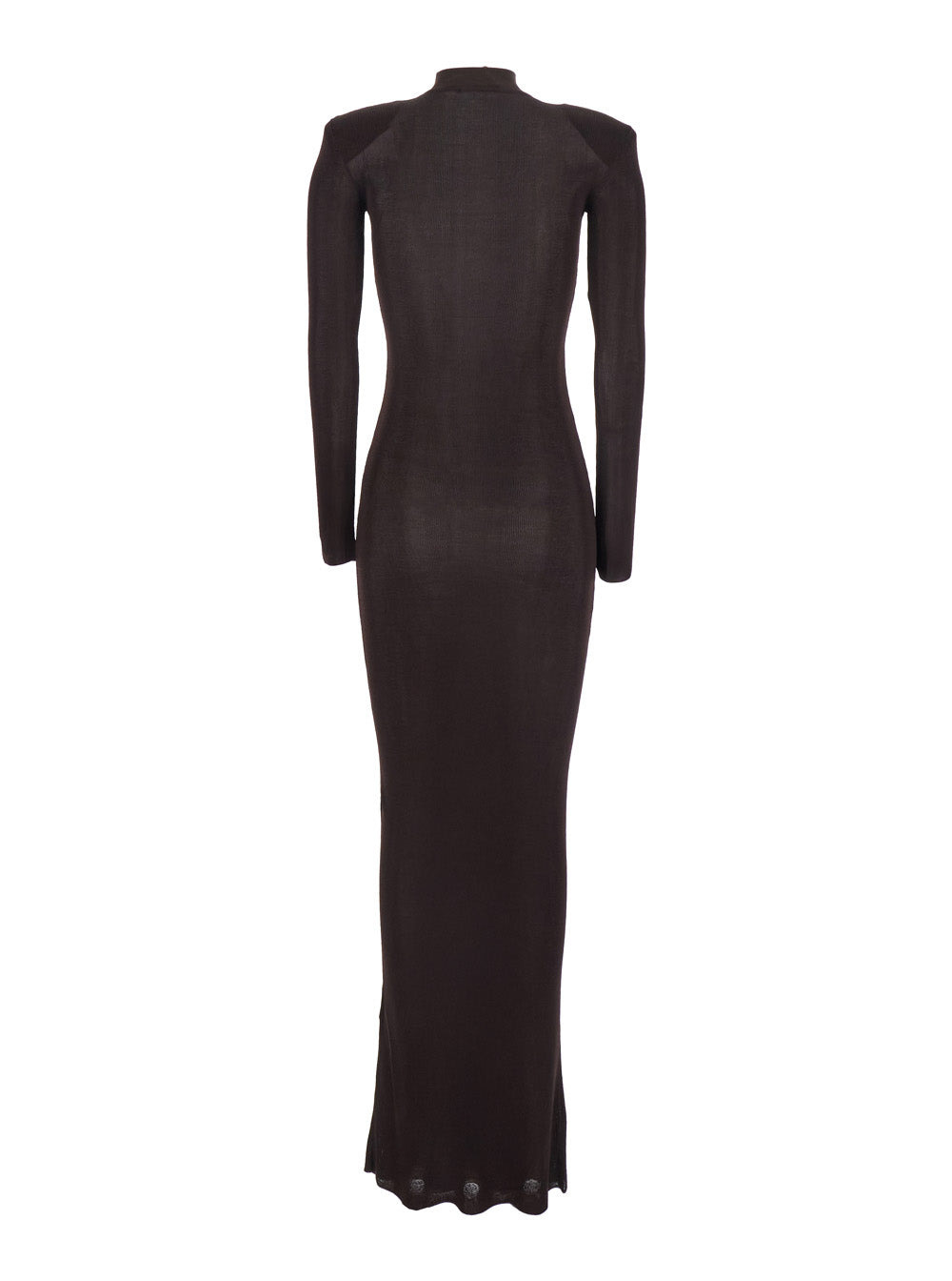 Self-Portrait Women Brown Viscose Knit Maxi Dress - 2