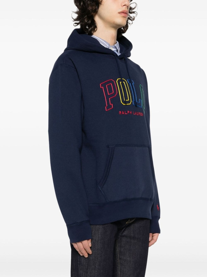embroidered-logo hoodie 3