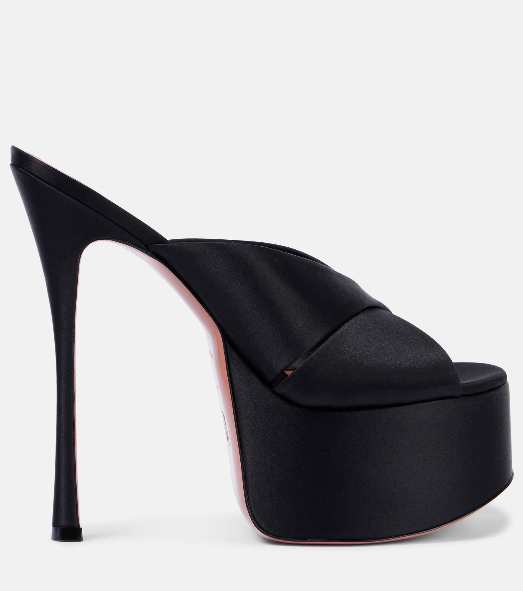 Salma 155 satin platform mules - 4