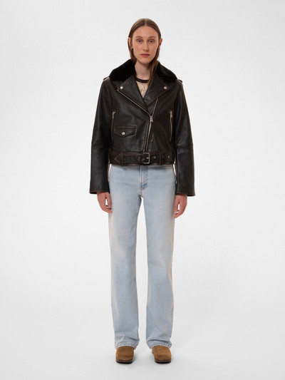 Nudie Jeans Greta Biker Leather Jacket Black outlook