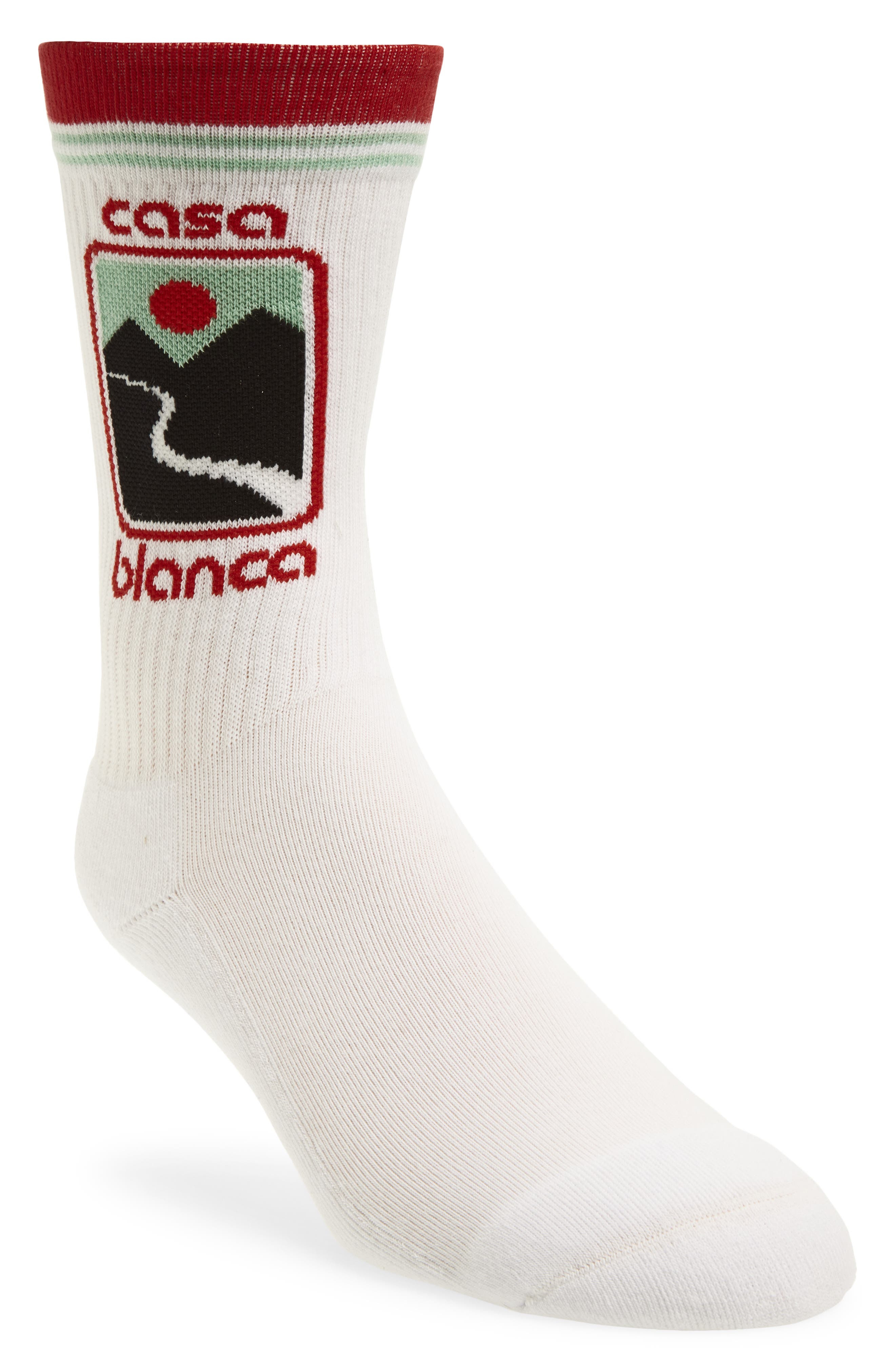 Casablanca Logo Crew Socks in Mountain Sunset Valley at Nordstrom - 1