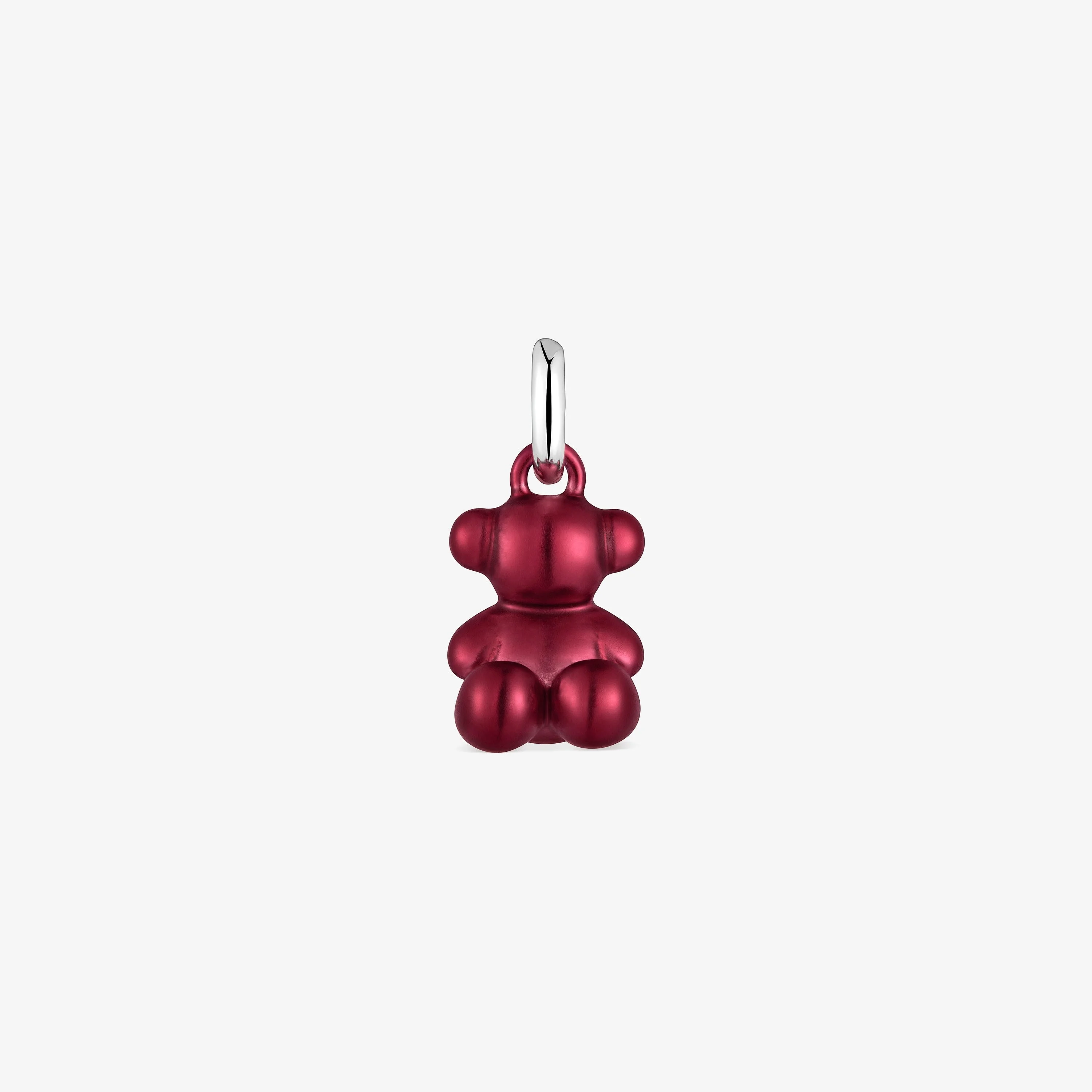 Small red-colored steel bear Pendant Bold Bear - 1