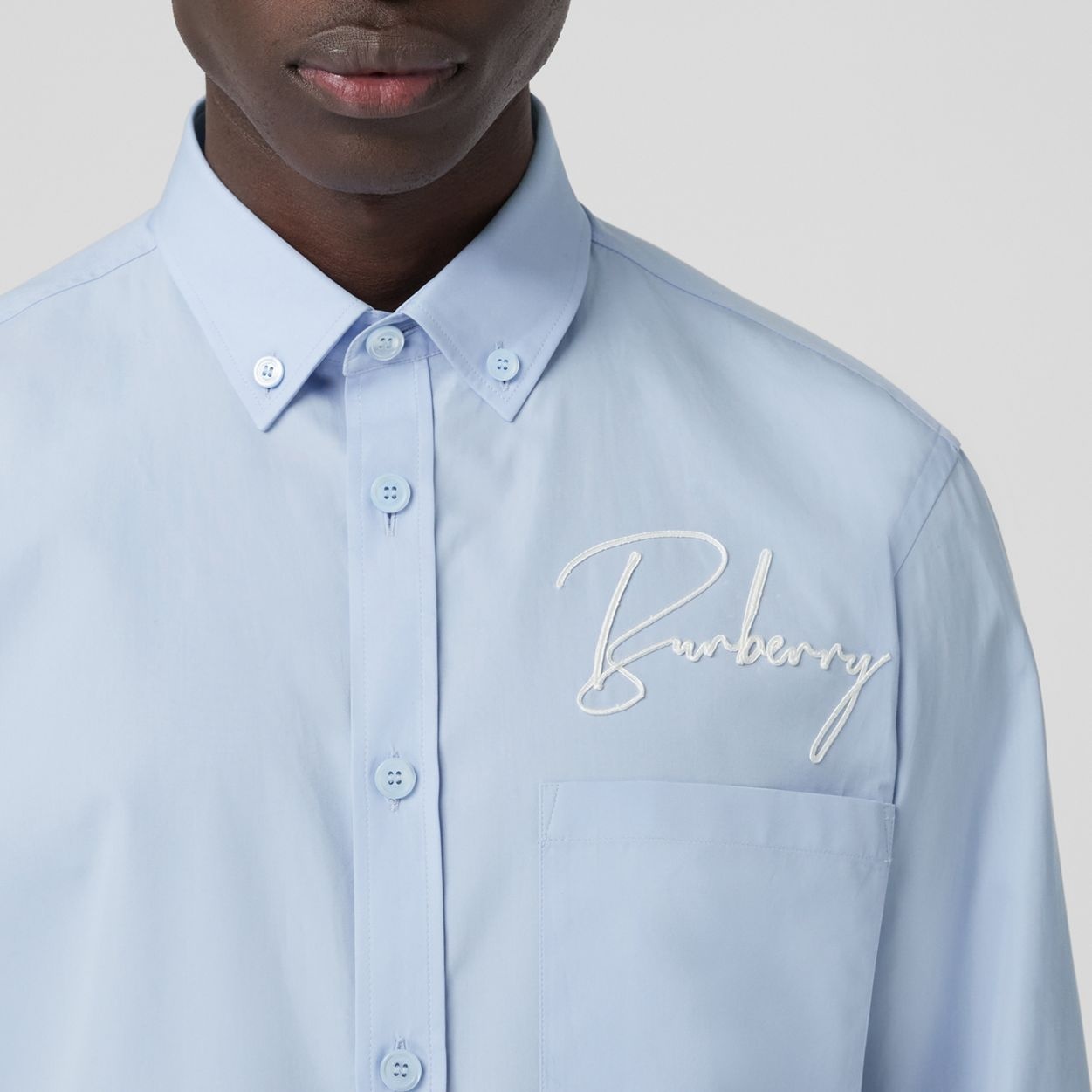 Embroidered Logo Cotton Shirt - 3