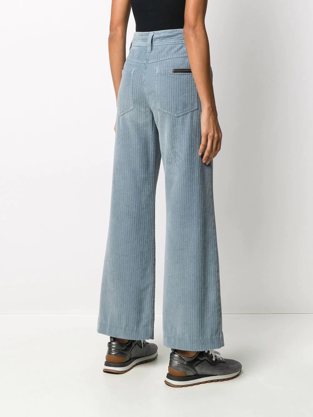 corduroy high waisted trousers - 4