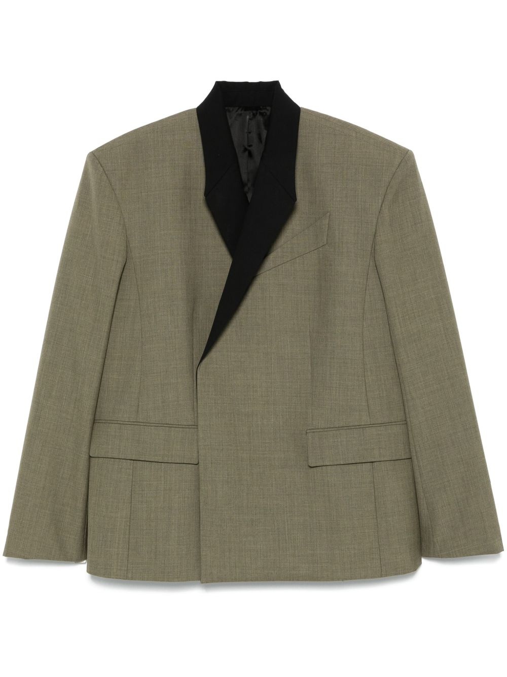 contrast-lapels blazer - 1