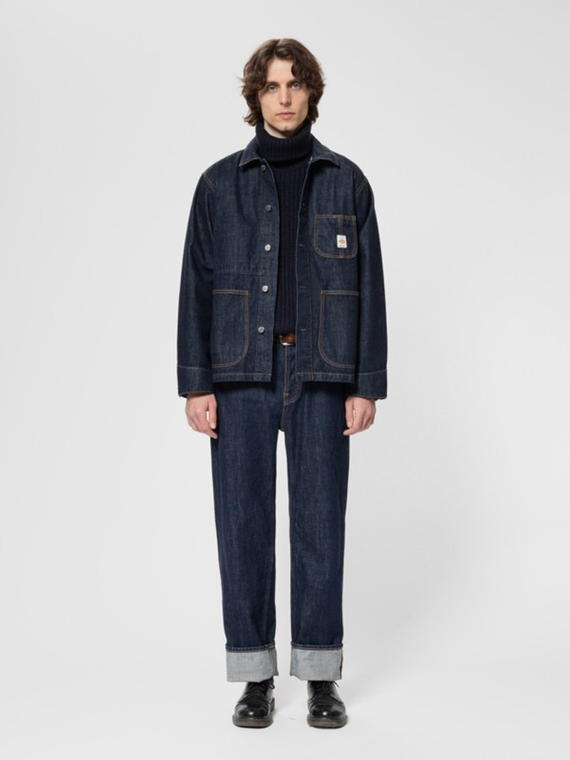 Nudie Jeans Howie Chore Jacket One Wash Blue outlook