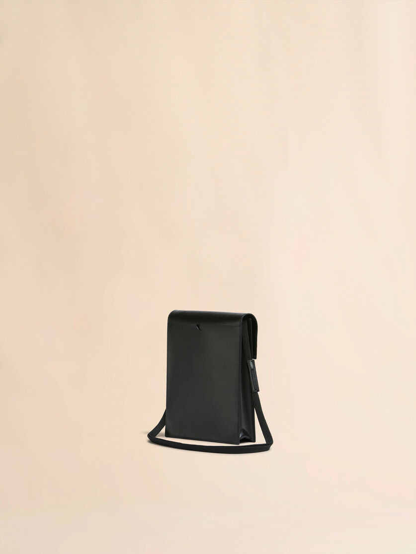 BLACK POUCH WITH SHOELACE STRAP - 3