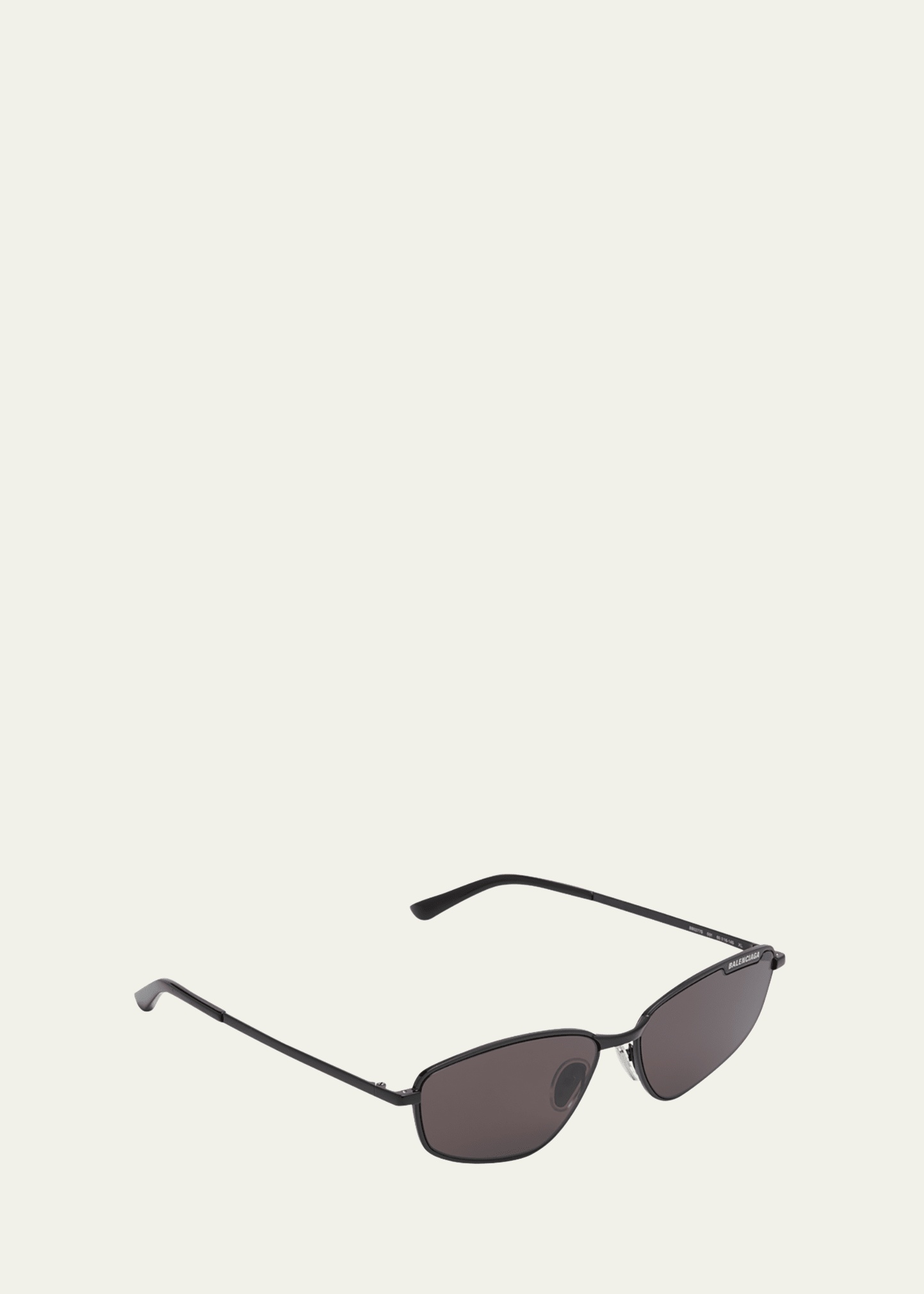 Men's Metal Cat-Eye Sunglasses with Logo - 2