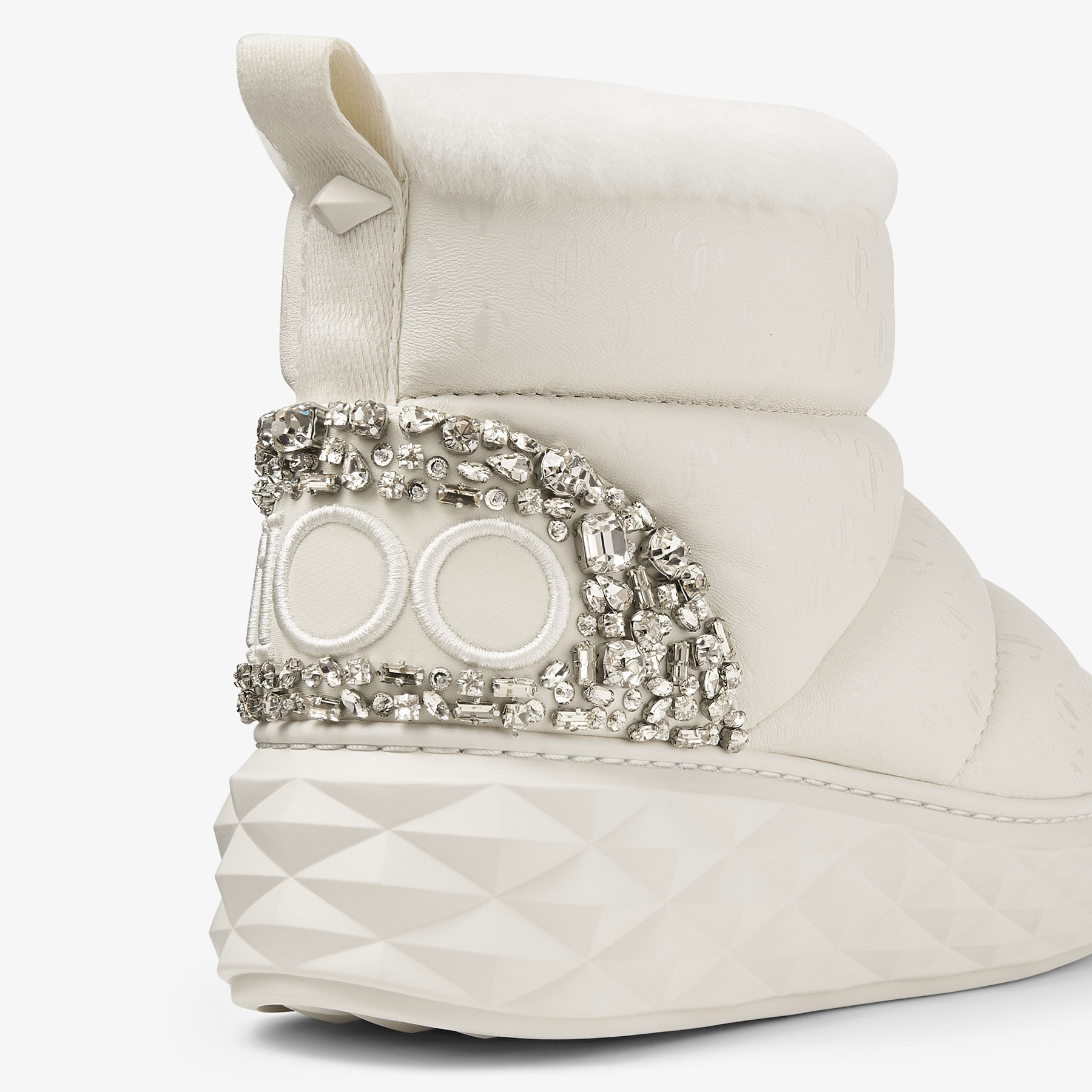 Xan
Latte Nappa Leather Crystal Boots - 3