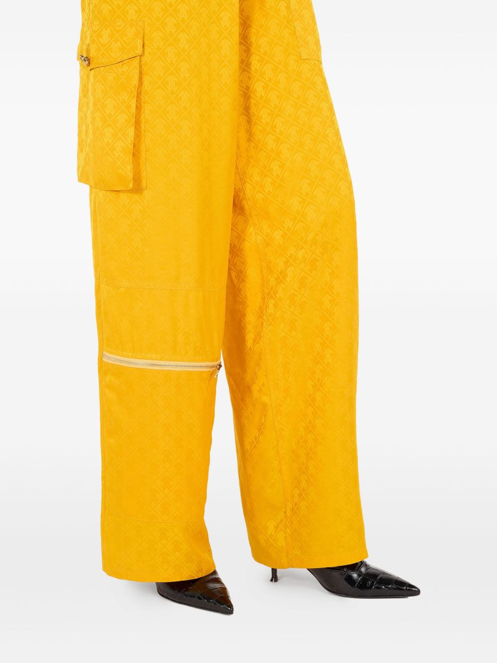 patterned cargo trousers - 4