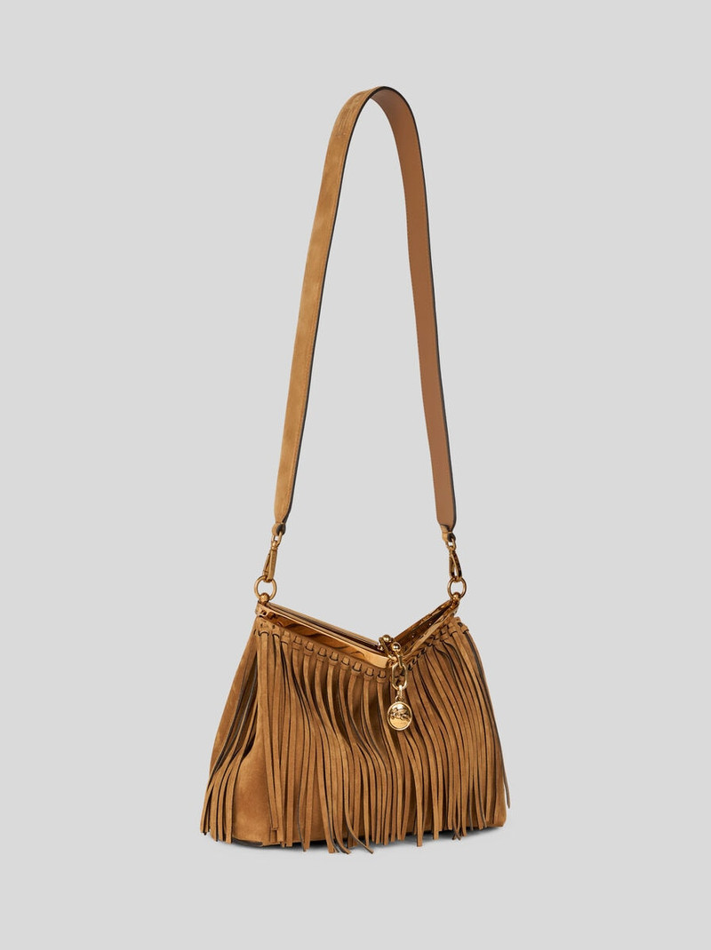 MEDIUM SUEDE VELA BAG WITH FRINGING 6