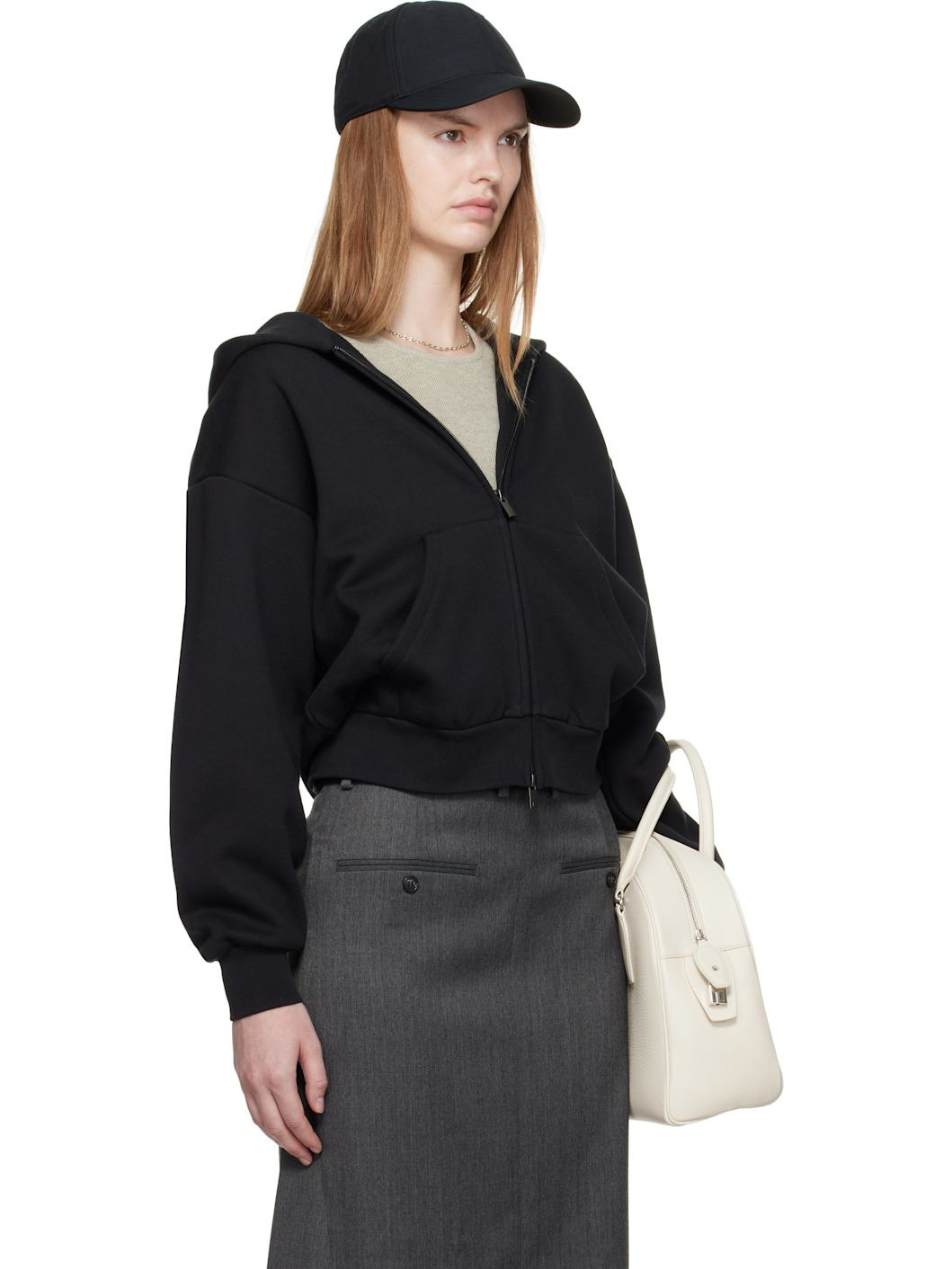 Black Classic Fit Zip-Up Hoodie - 2