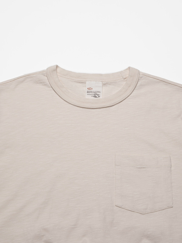 Roy Heavy Slub T-Shirt Ecru - 5