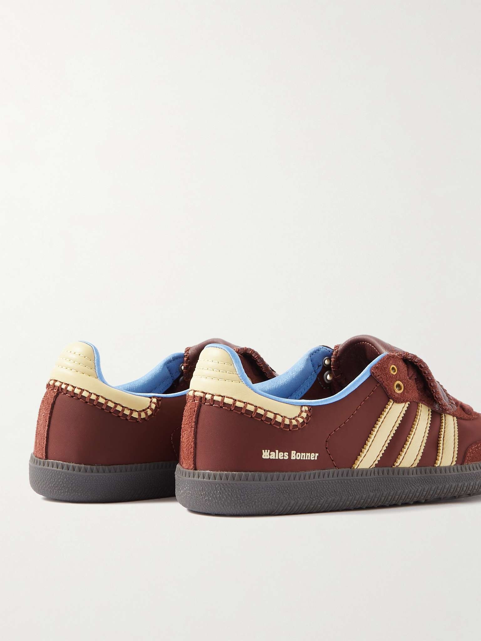 adidas + Wales Bonner Samba Suede-Trimmed Leather Sneakers