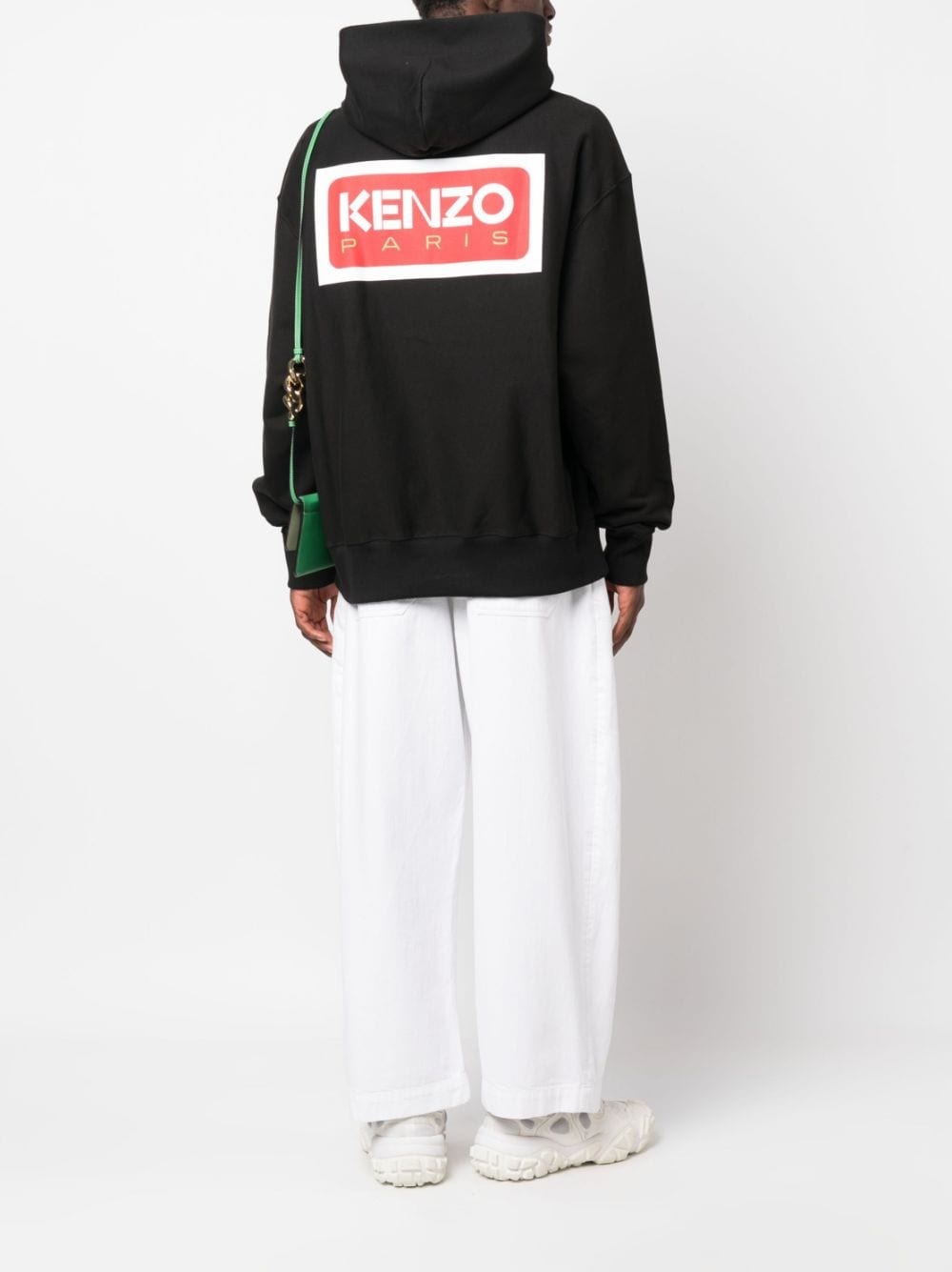 logo-print stretch-cotton hoodie - 2