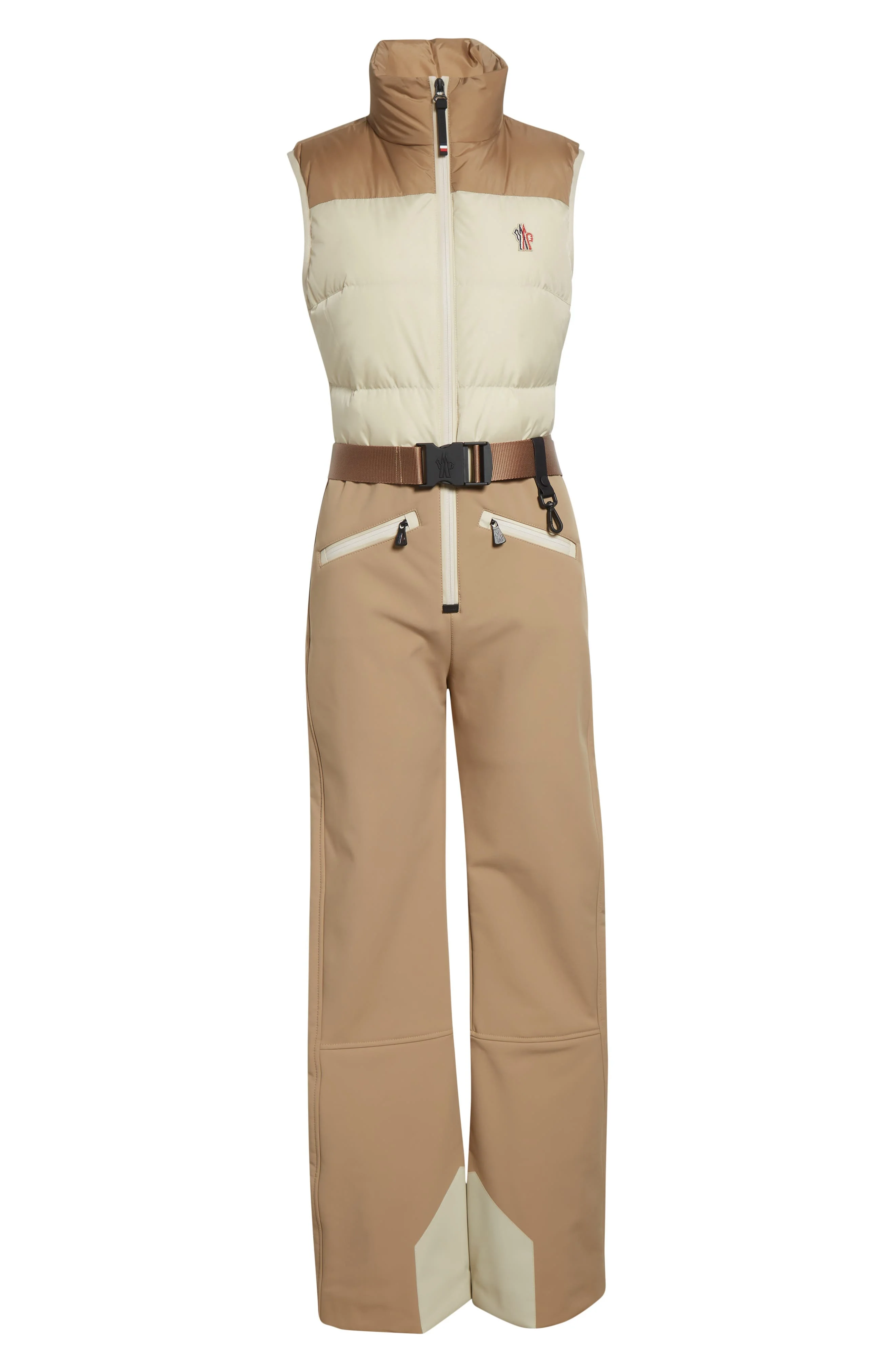 Moncler Grenoble Colorblock Down Ski Suit in Neutral at Nordstrom - 1