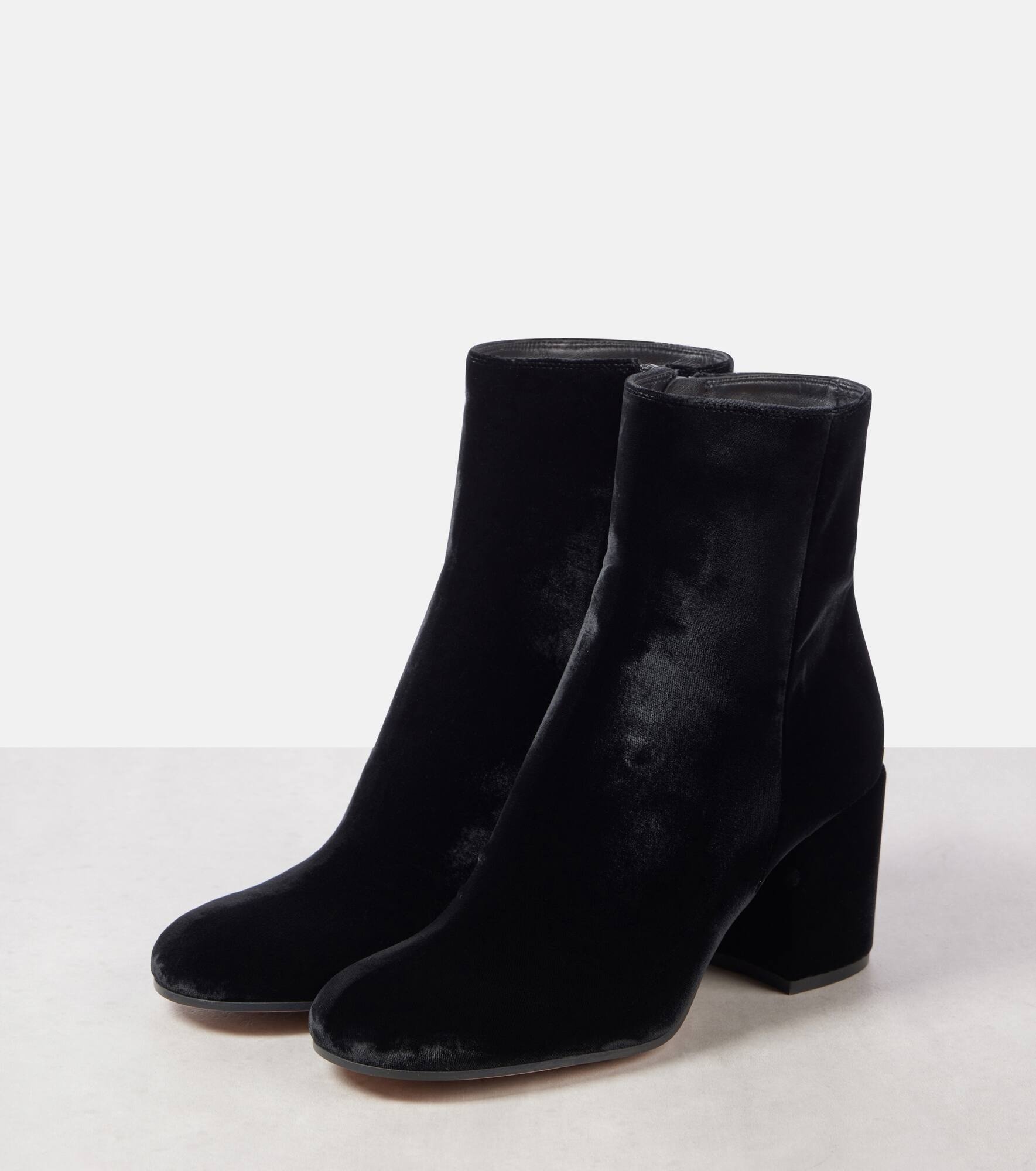 Joelle 70 velvet booties - 4