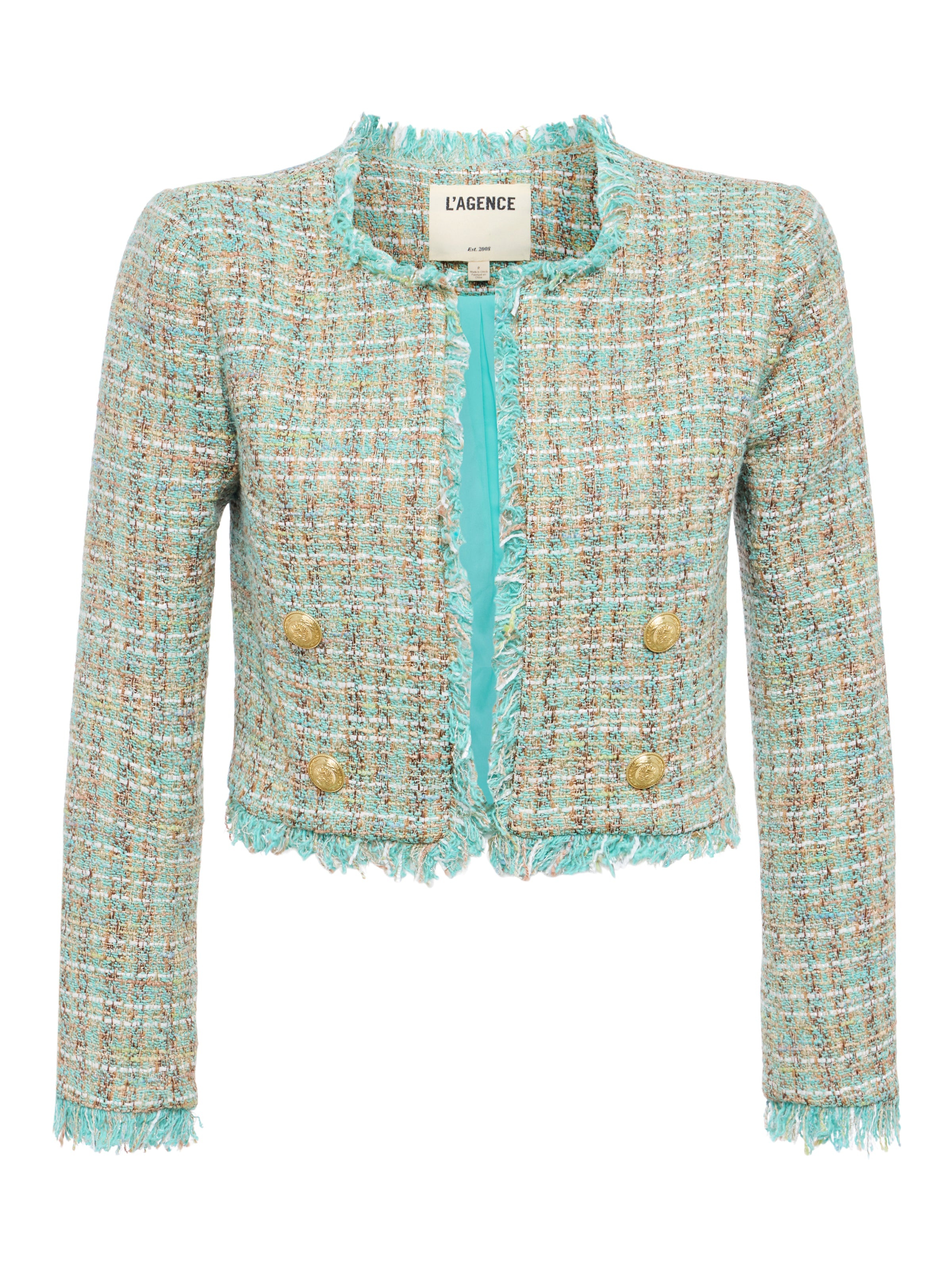Clydie Cropped Tweed Jacket - 7