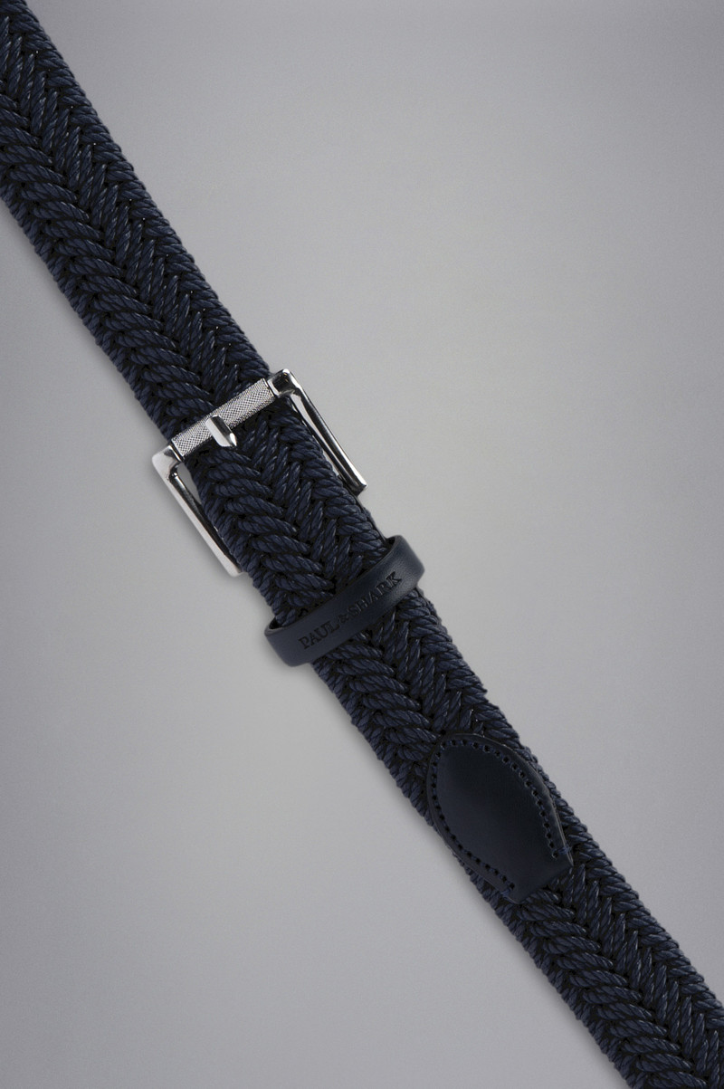 Paul & Shark LEATHER TRIMMED WOVEN ELASTIC BELT outlook