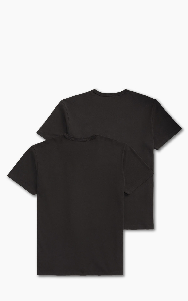 2-PACK GARMENT-DYED POCKET TEES BLACK - 3