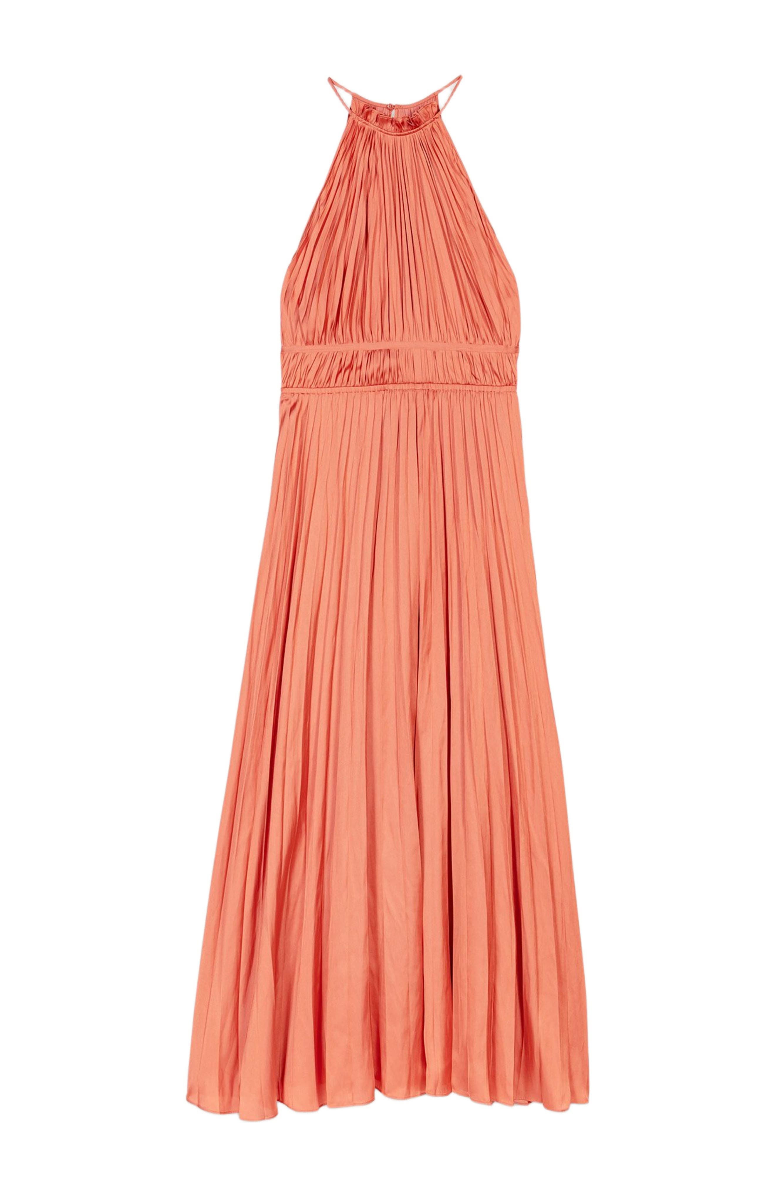 maje Pleated maxi dress in Terracota at Nordstrom - 1