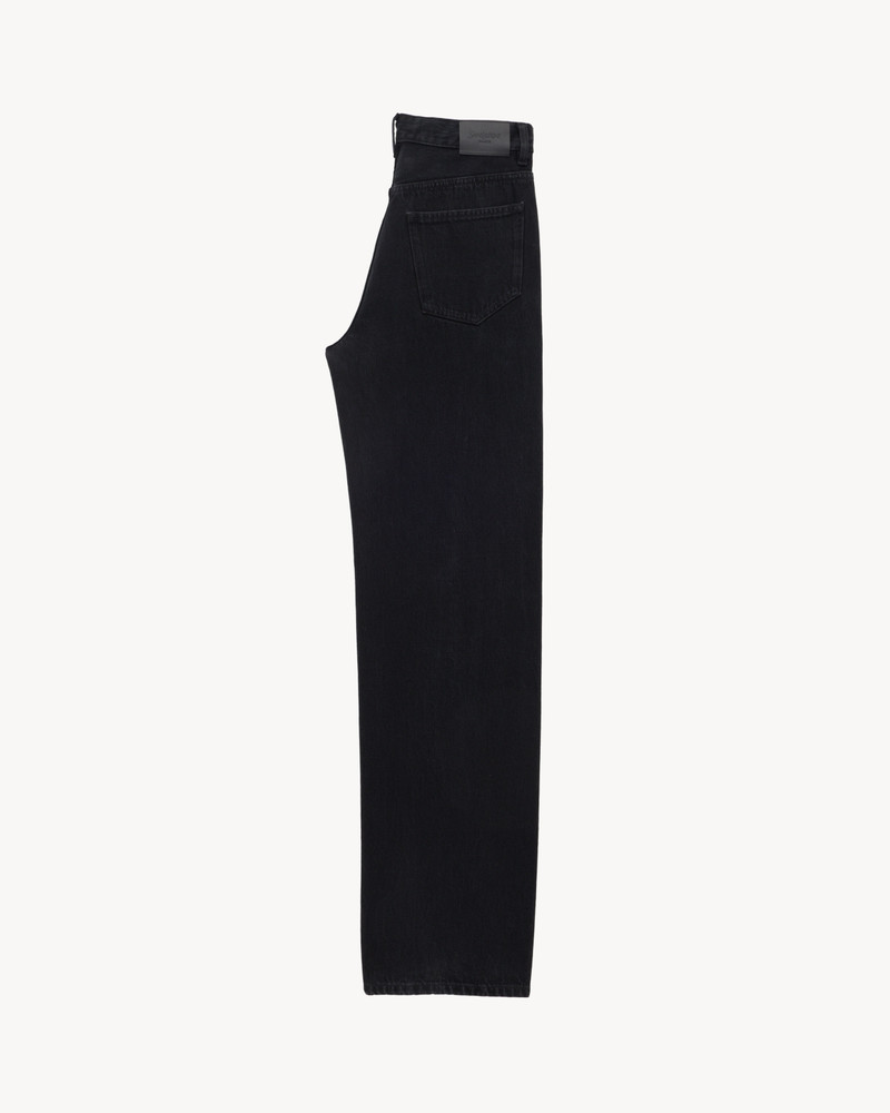 SAINT LAURENT BAGGY JEANS IN CARBON BLACK DENIM outlook