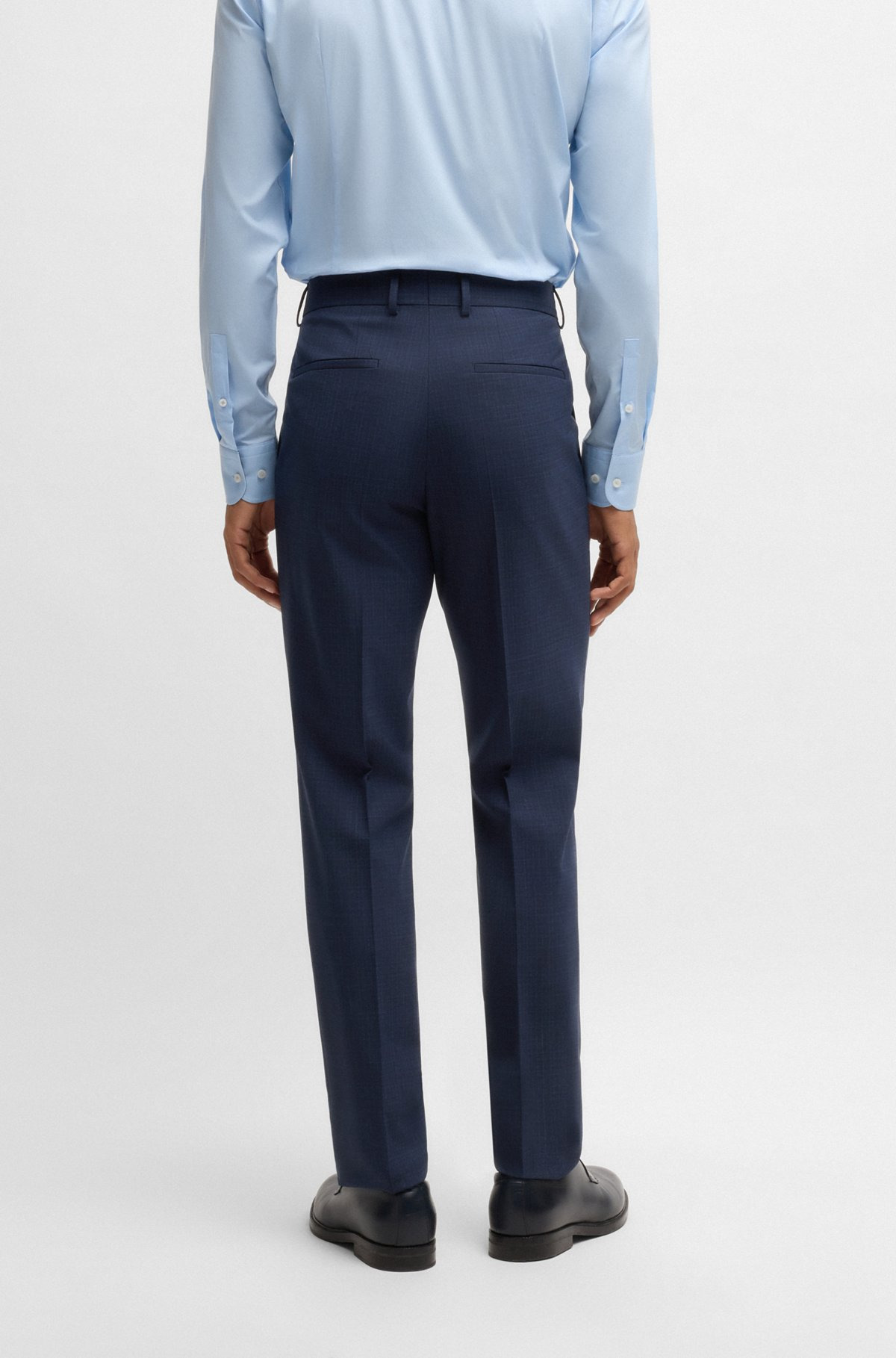 SLIM-FIT THREE-PIECE SUIT IN CHECKED STRETCH CLOTH - 7