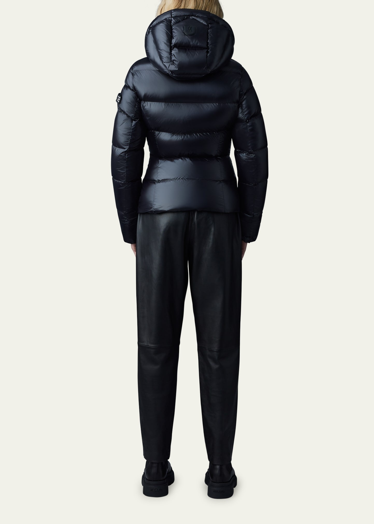 Madalyn Lustrous Light Down Jacket with Hood - 3