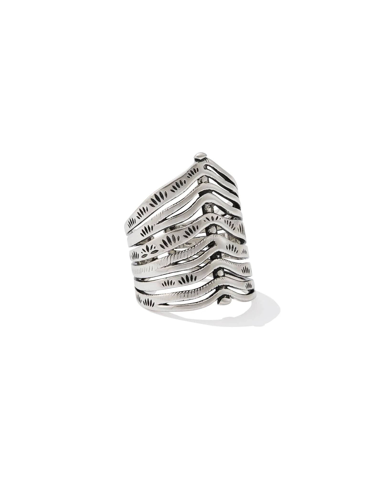 Calliope Vintage Silver Band Ring - 1
