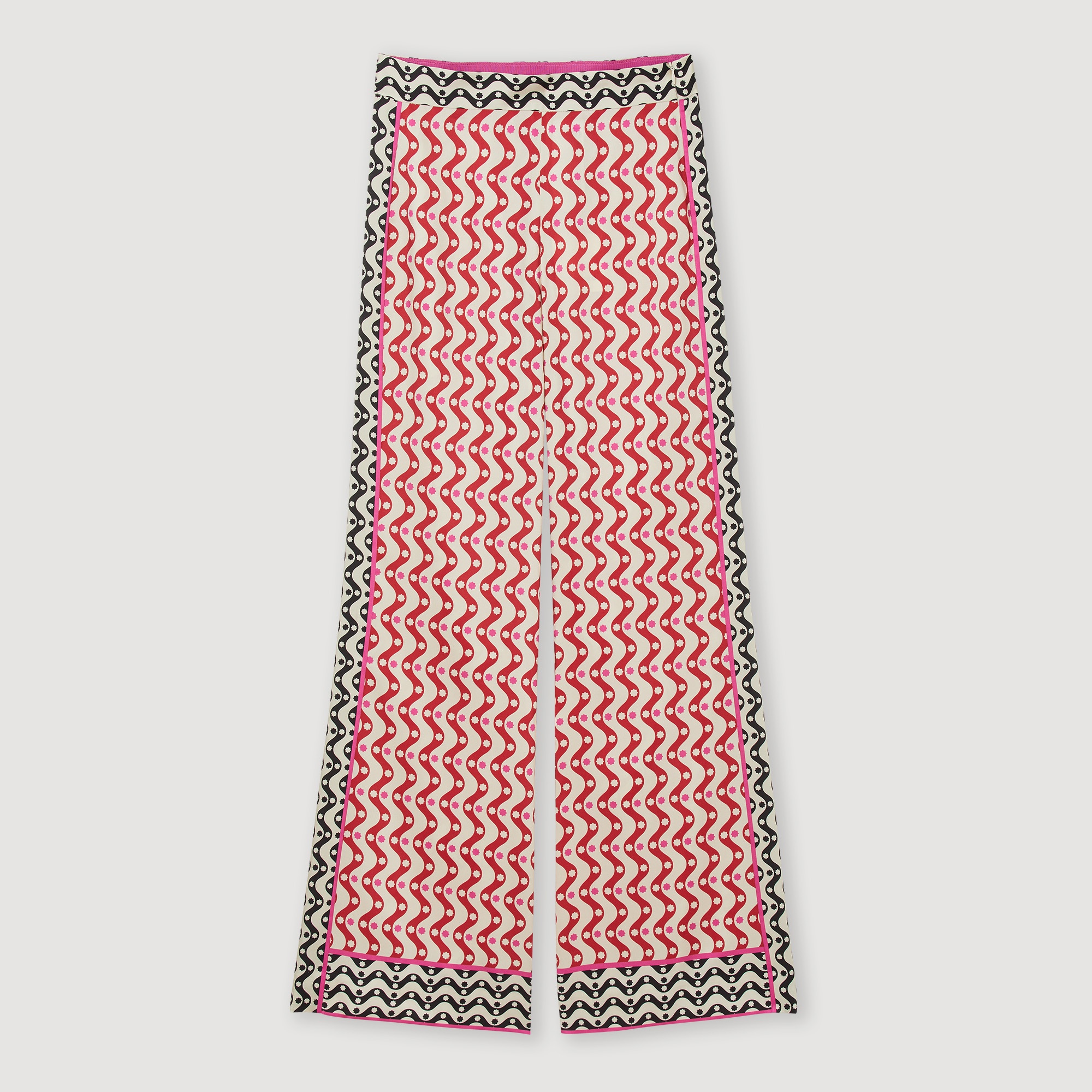 Flowing pants with star print - 1
