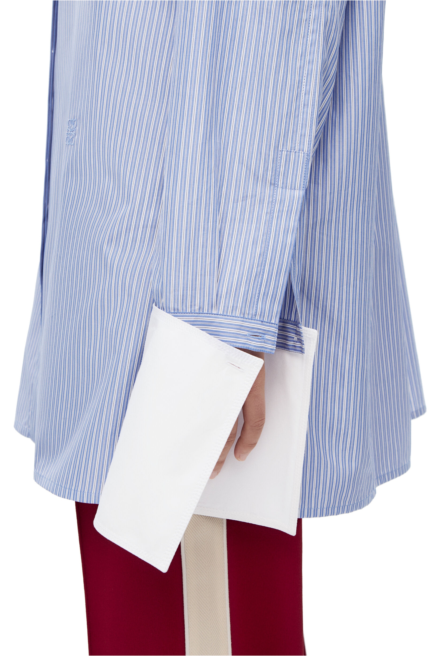 Stripe deconstructed shirt in cotton - 5