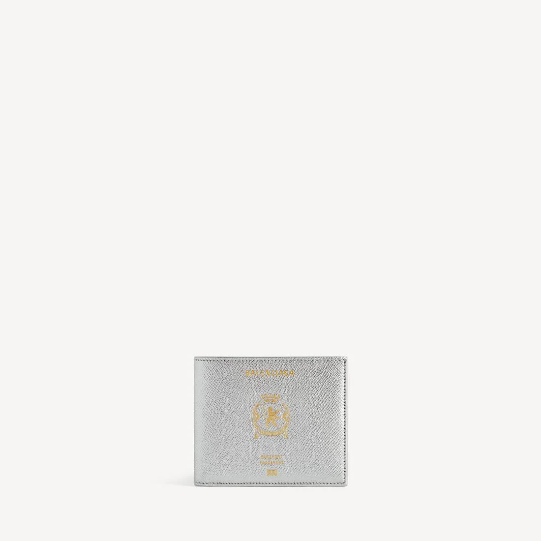 Men's Passport Square Folded Wallet in Silver - 1