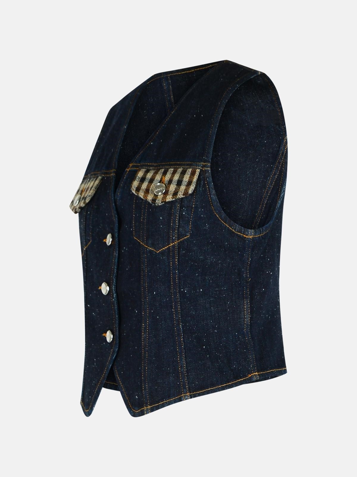 BLUE COTTON VEST - 2