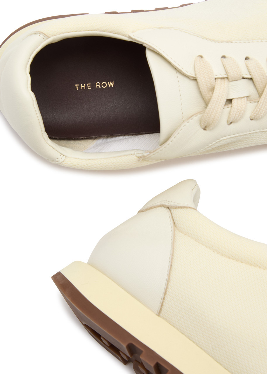 Owen panelled mesh-knit sneakers - 4