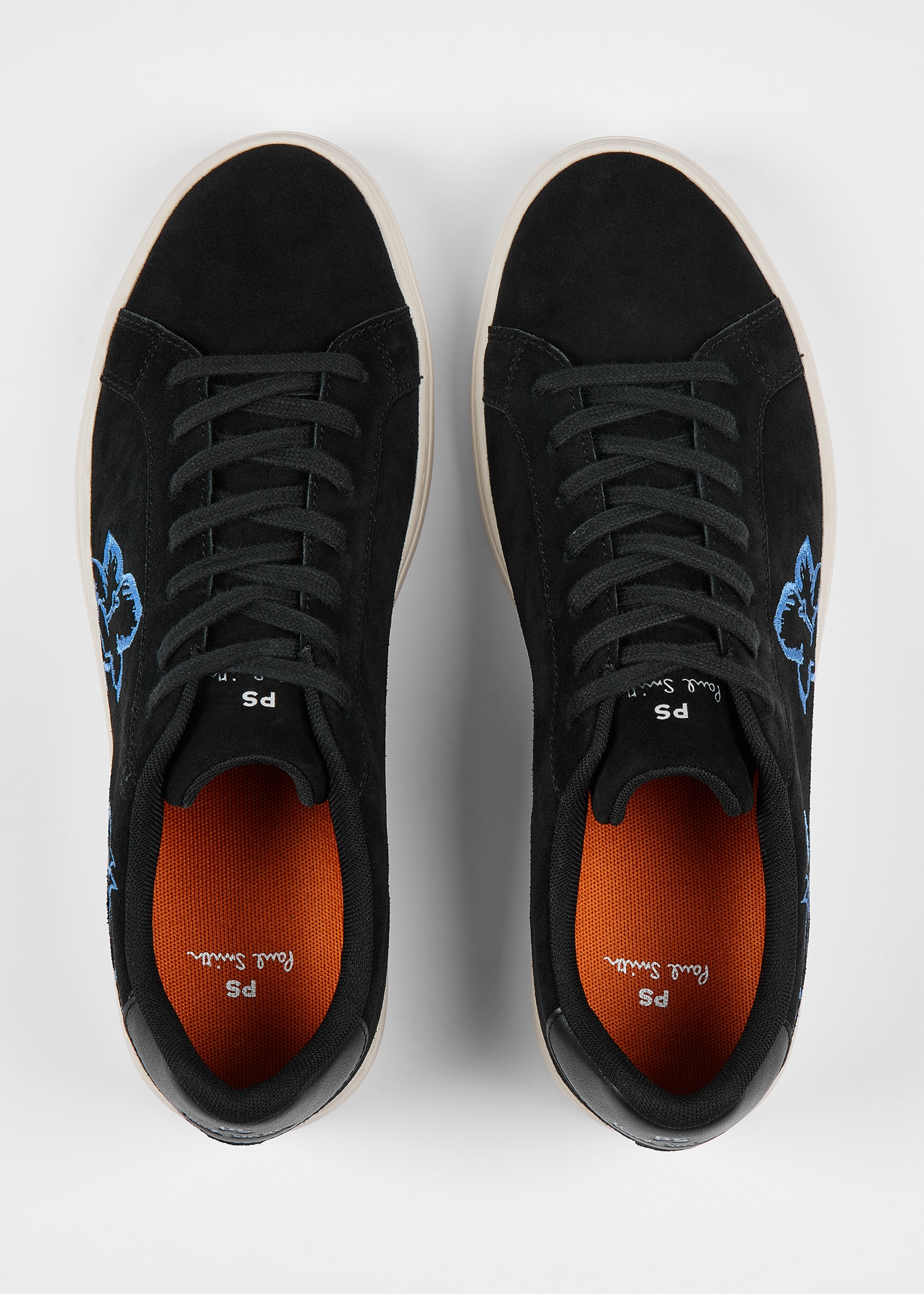 Black Suede 'Rex' Embroidery Trainers - 5