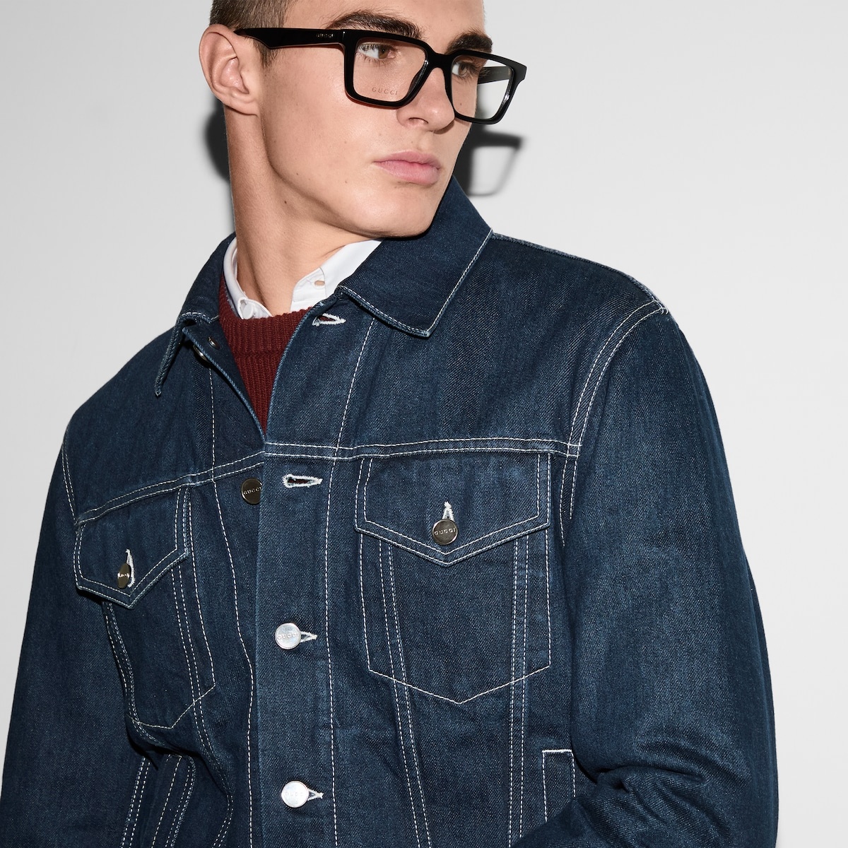 Lasered denim jacket - 5