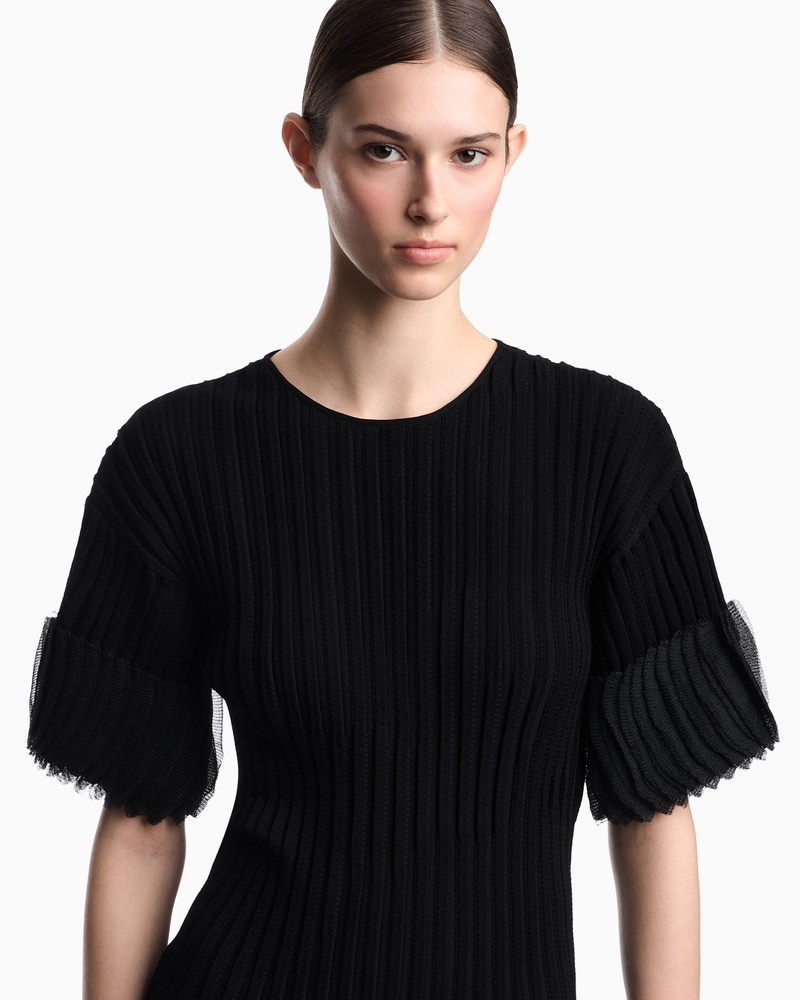 ASV RIBBED JUMPER WITH PLEATED DETAIL 5