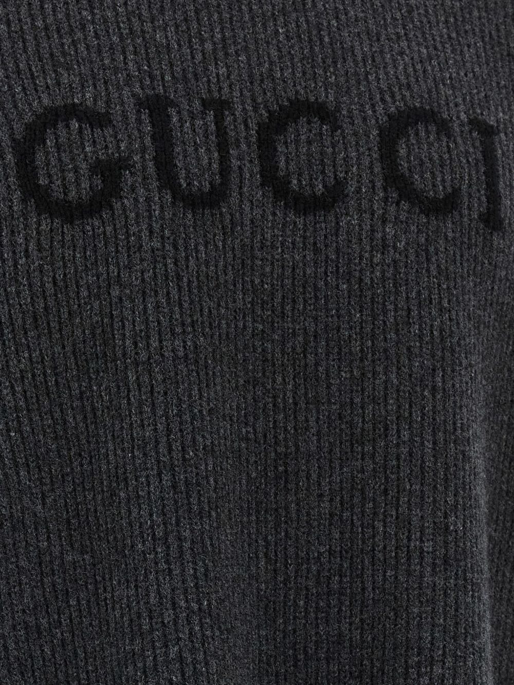ribbed logo-intarsia sweater - 3