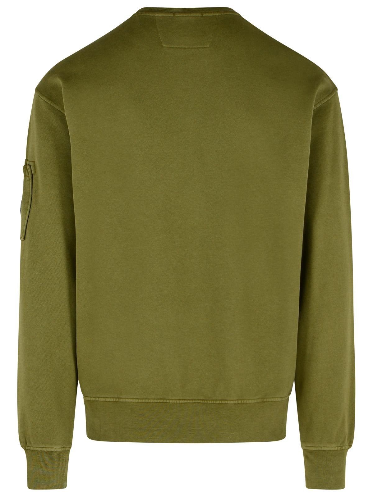 C.P. Company 'Brushed' Green Cotton Sweatshirt Men - 3
