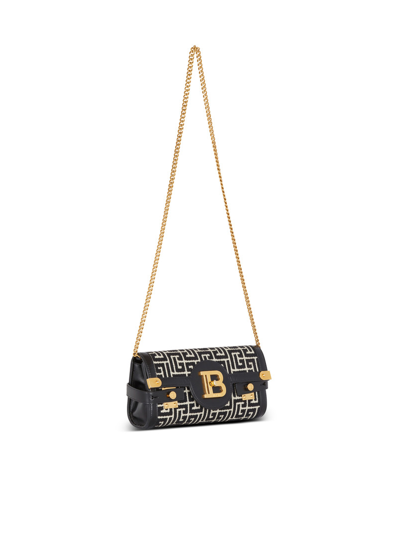 B-Buzz 23 jacquard and leather Clutch bag 3