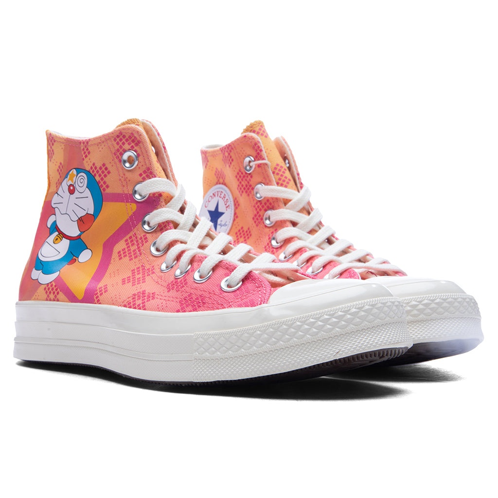 CONVERSE X DORAEMON CHUCK 70 HI - HAWAIIAN OCEAN/FLAMINGO/HABANERO GOLD - 2