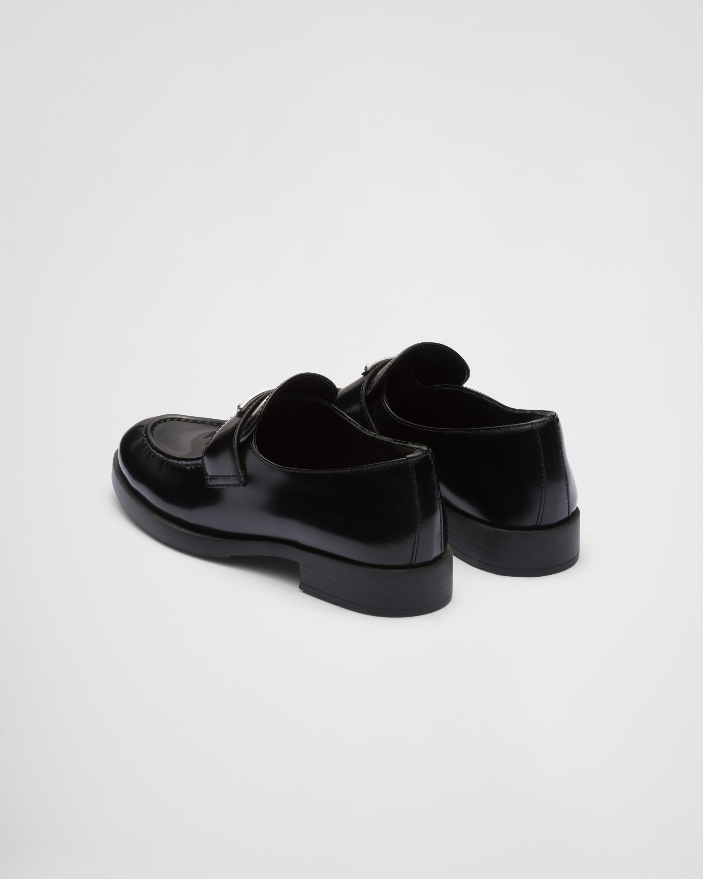 Brushed leather loafers - 4