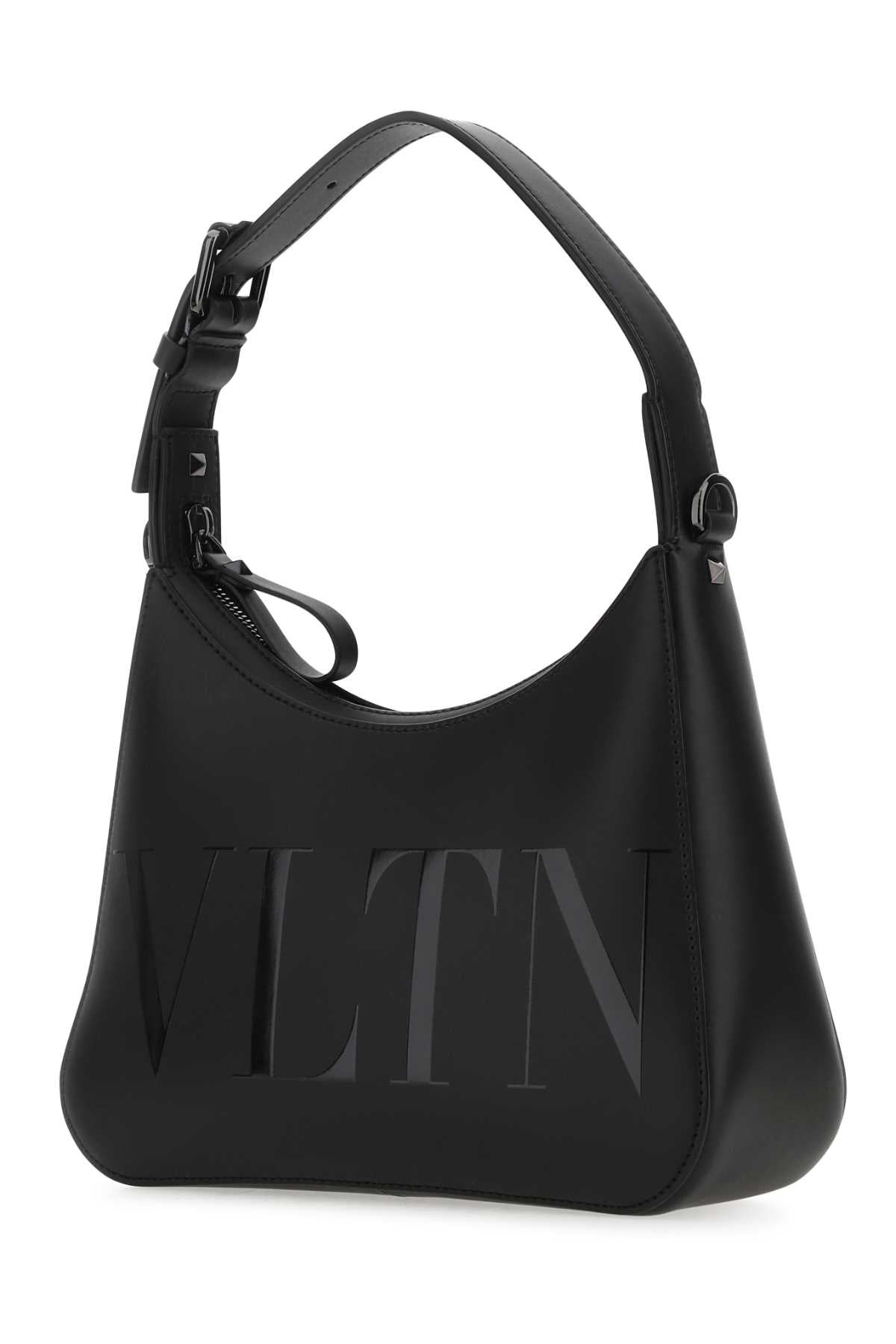 Valentino Garavani Men Black Leather Vltn Handbag - 2