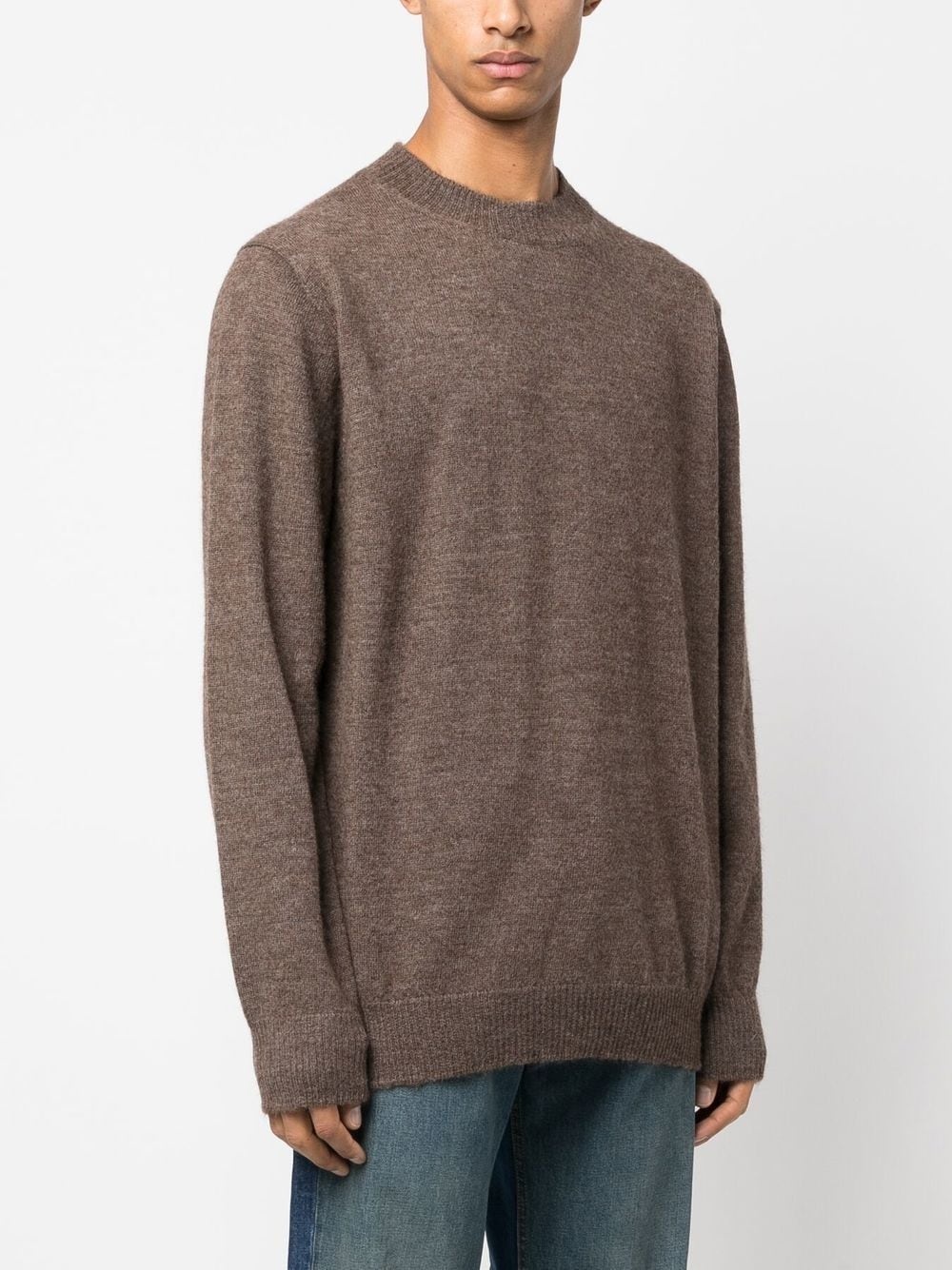 fine-knit ribbed-trim jumper - 3