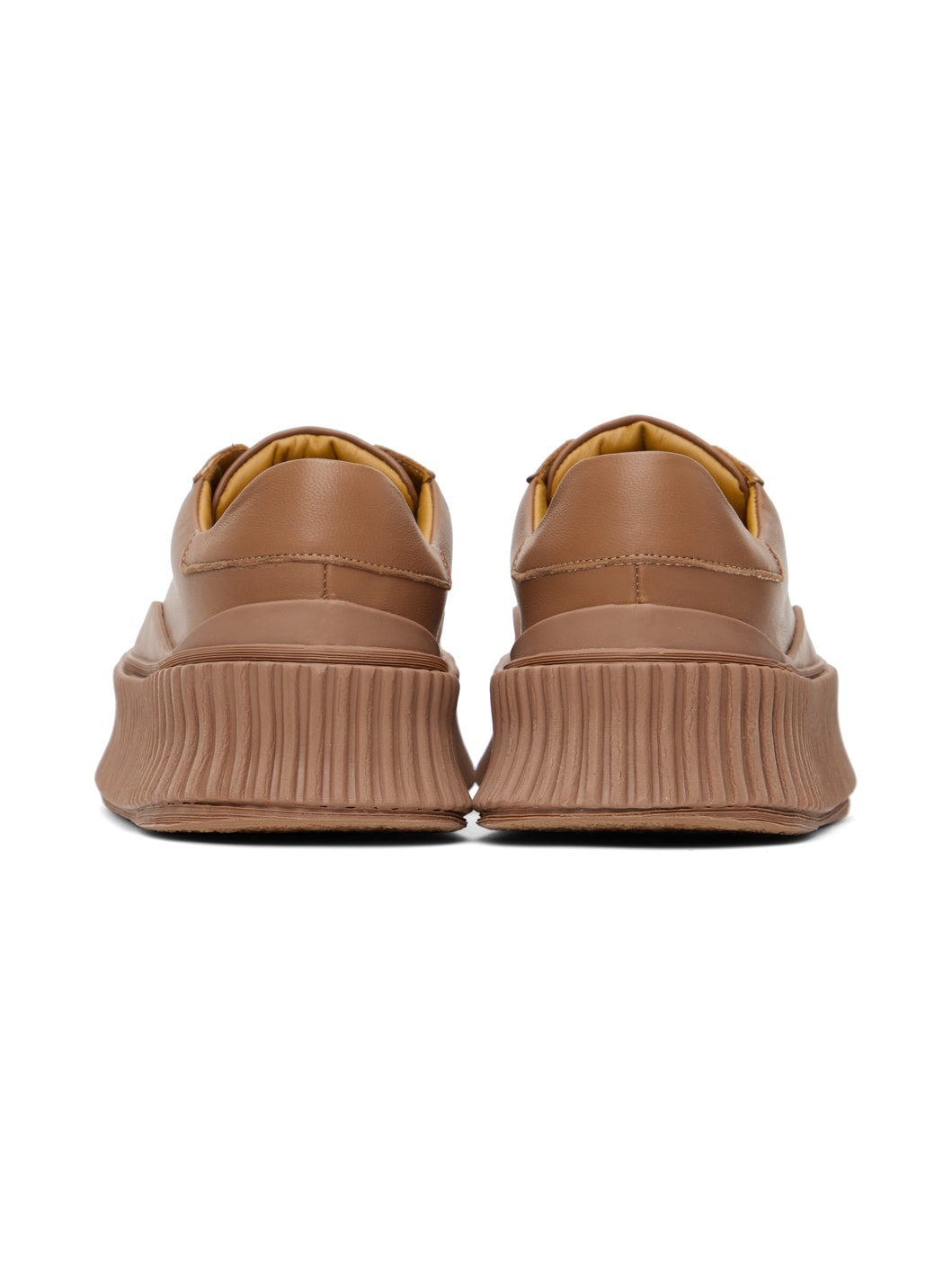 Tan Leather Sneakers - 2