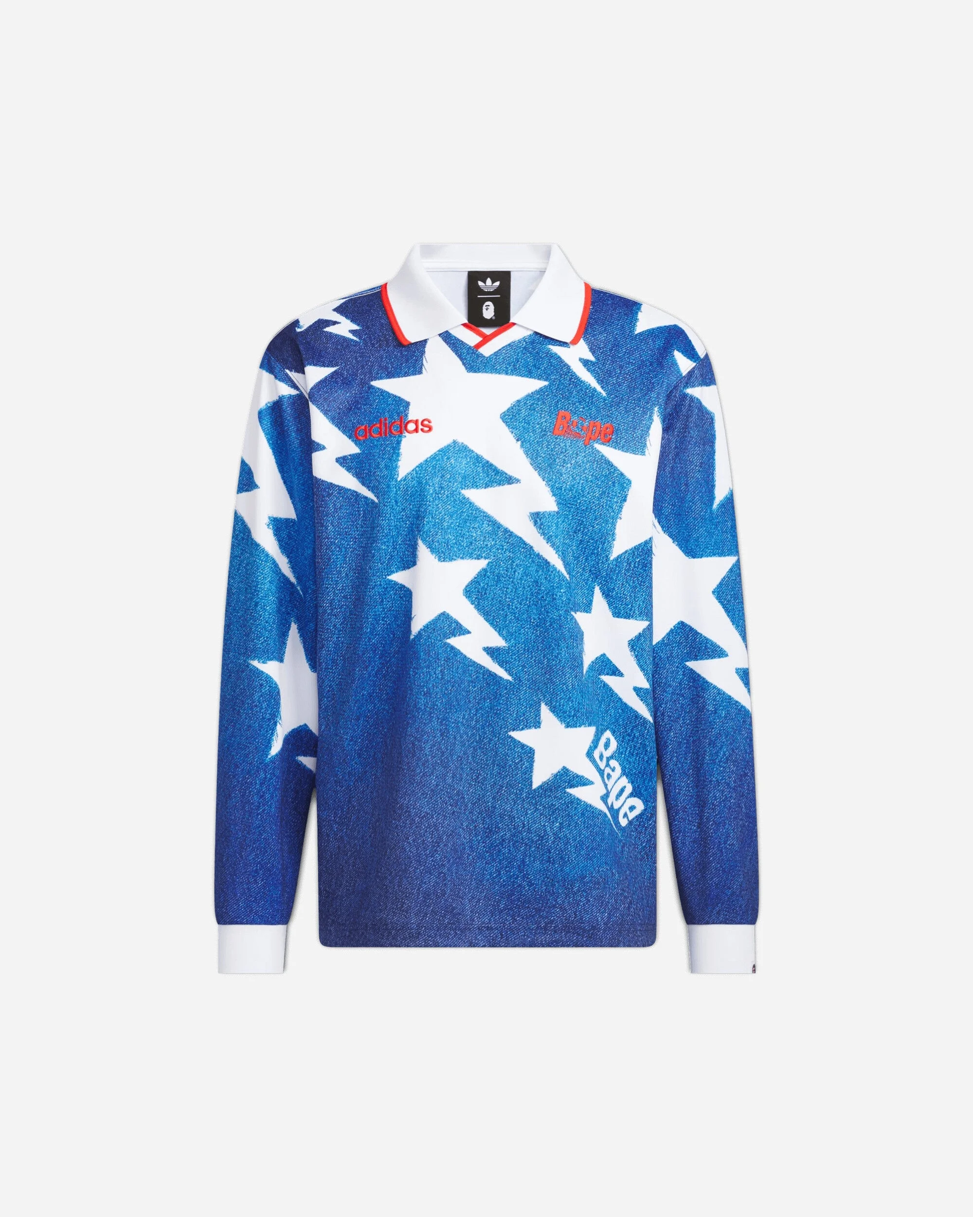 BAPE LSL STAR Jersey Medium Blue Denim - 1